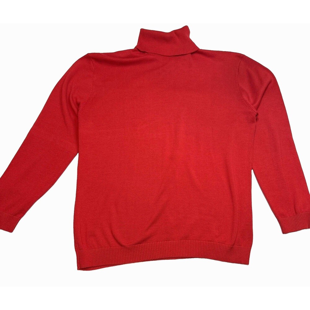 Kent & Park Men's 2XL Turtleneck Sweater Red Pullover Long Sleeve EUC